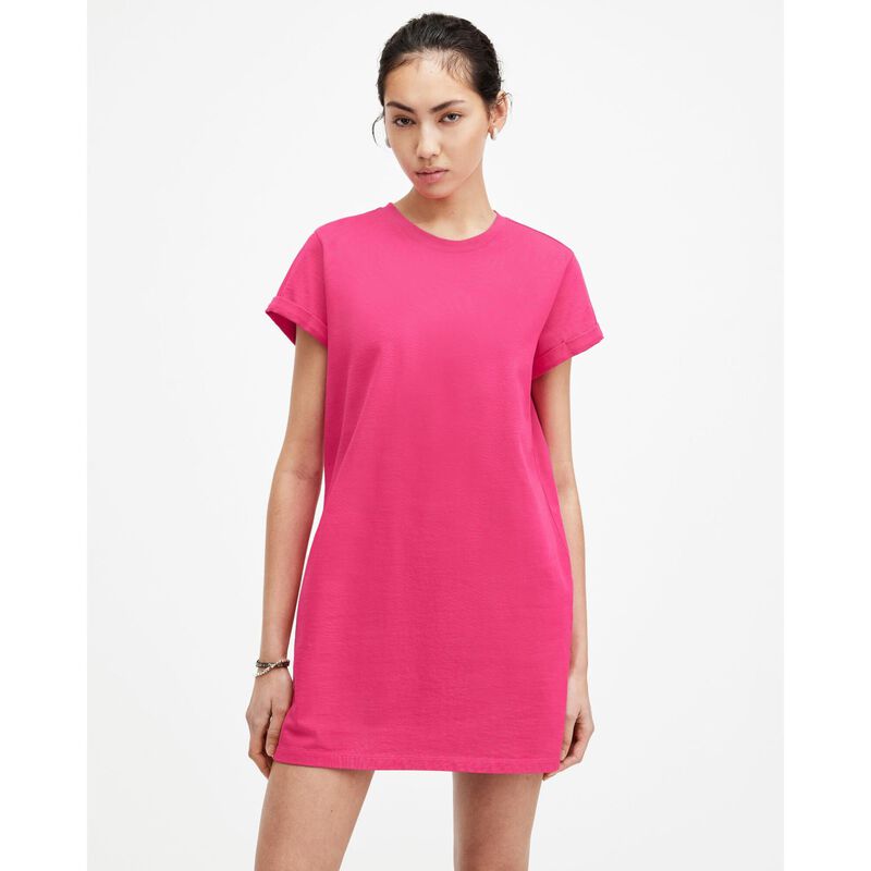 AllSaints Anna Crew Neck Short Sleeve Mini Dress image number 3